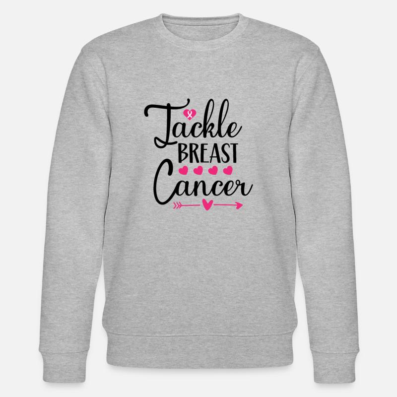 Brustkrebs bekämpfen - Stanley/Stella Unisex Bio-Sweatshirt CHANGER  - Grau meliert