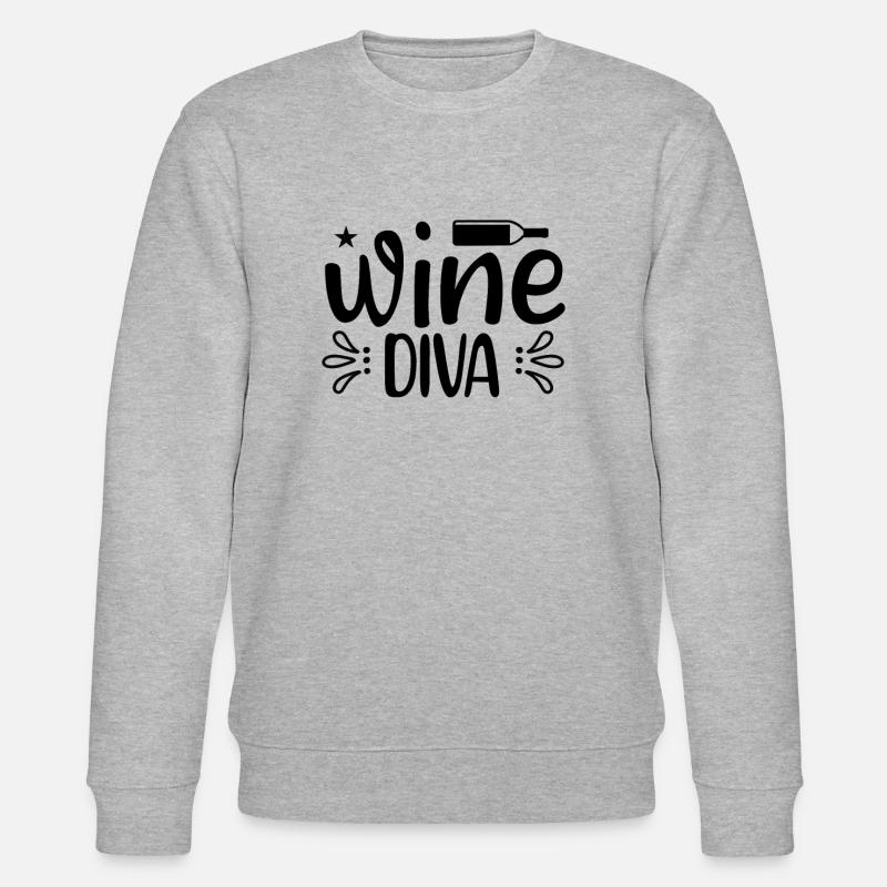 Wein-Diva - Stanley/Stella Unisex Bio-Sweatshirt CHANGER  - Grau meliert