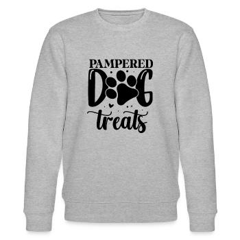 Verwöhnte Hundeleckerlis Hund - Stanley/Stella Unisex Bio-Sweatshirt CHANGER  - Grau meliert - Vorne - Nik (191cm) & Marisol (170cm)