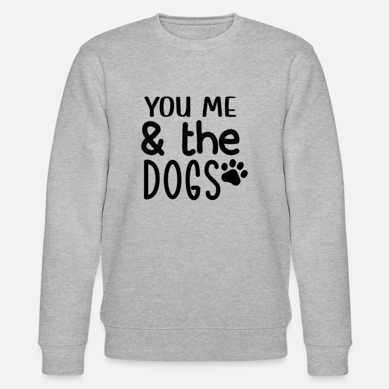 Du Ich Die Hunde - Stanley/Stella Unisex Bio-Sweatshirt CHANGER  - Grau meliert