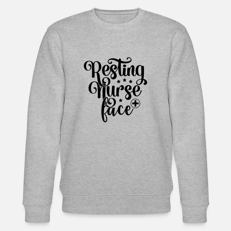 Resting Nurse Face - Stanley/Stella Unisex Bio-Sweatshirt CHANGER - Grau meliert