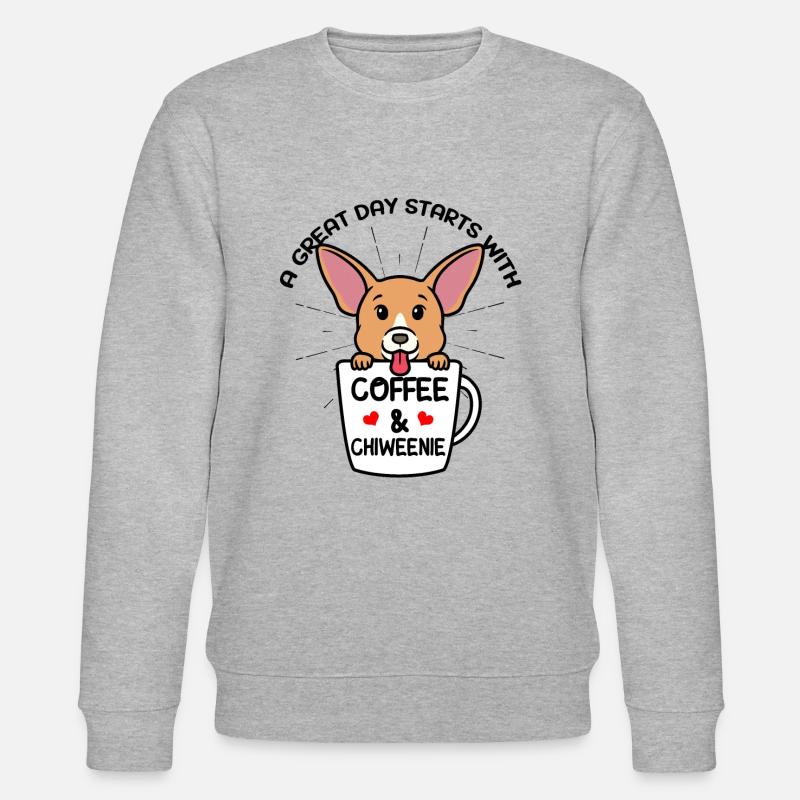 Chiweenie Chien - Sweat bio CHANGER Stanley/Stella Unisexe - gris chiné
