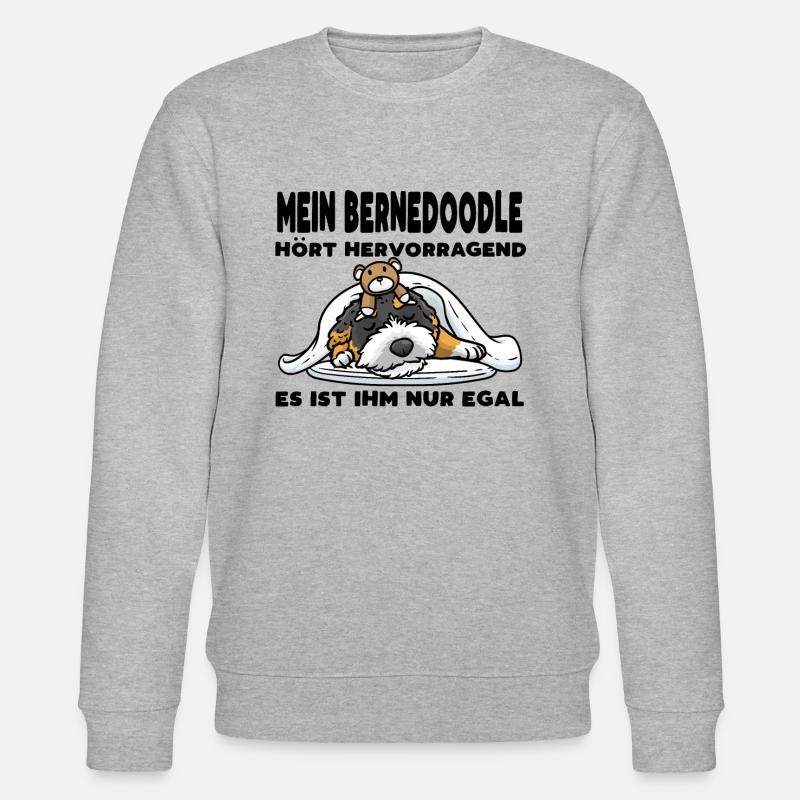 Bernedoodle Hund - Stanley/Stella Unisex Bio-Sweatshirt CHANGER  - Grau meliert