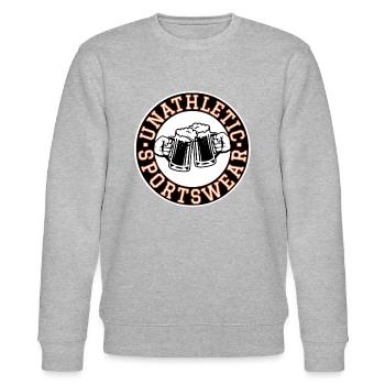 Unathletic Beer - Stanley/Stella CHANGER Unisex Organic Sweatshirt - heather grey - Front - Nik (191cm) & Marisol (170cm)