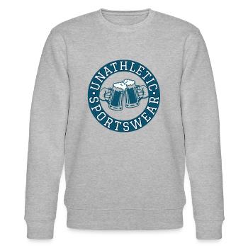 Unathletich Beer Sports Wear - Stanley/Stella Unisex Bio-Sweatshirt CHANGER  - Grau meliert - Vorne - Nik (191cm) & Marisol (170cm)