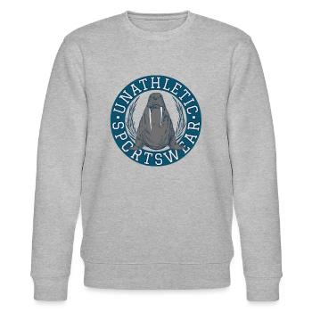 Unathletich Walross Sports Wear - Stanley/Stella Unisex Bio-Sweatshirt CHANGER  - Grau meliert - Vorne - Nik (191cm) & Marisol (170cm)