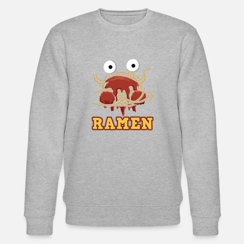 Ramen Fliegendes Spaghetti-Monster - Stanley/Stella Unisex Bio-Sweatshirt CHANGER - Grau meliert
