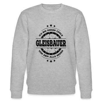 Gleisbauer Kollegen Geburtstag Gleisbau Geschenk - Stanley/Stella Unisex Bio-Sweatshirt CHANGER  - Grau meliert - Vorne - Nik (191cm) & Marisol (170cm)