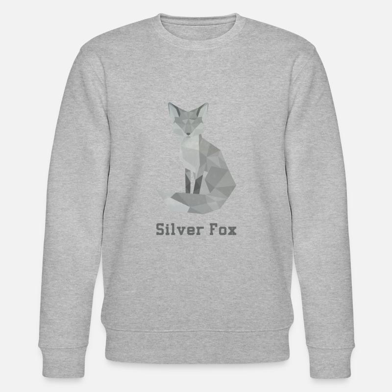Silber Fuchs, abstakt - Stanley/Stella Unisex Bio-Sweatshirt CHANGER  - Grau meliert