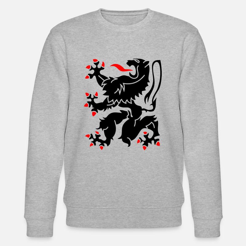 Löwe (Ostflandern) - Stanley/Stella Unisex Bio-Sweatshirt CHANGER  - Grau meliert