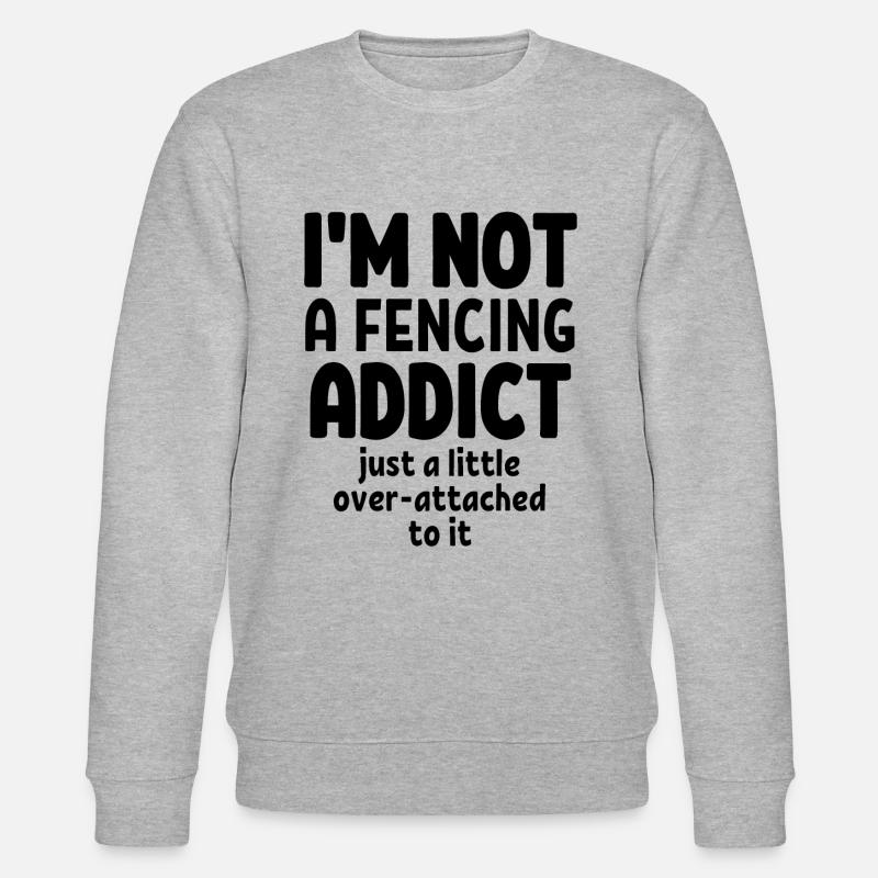 Ich bin kein Fechtsüchtiger. - Stanley/Stella Unisex Bio-Sweatshirt CHANGER  - Grau meliert