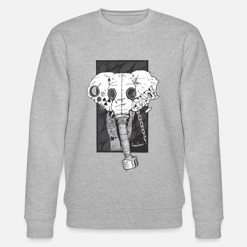 Elephant Bn - Stanley/Stella Unisex Bio-Sweatshirt CHANGER  - Grau meliert