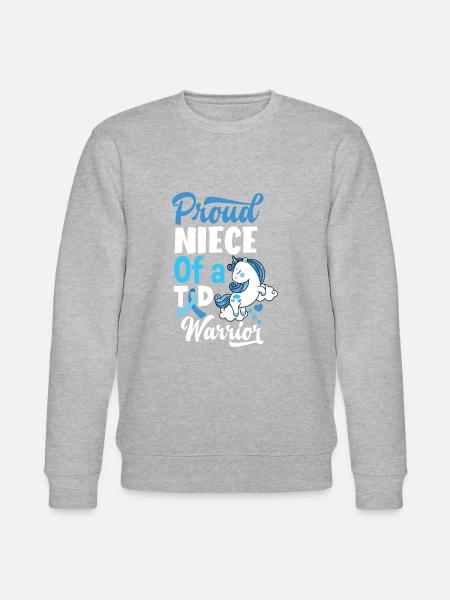 T1D diabetes type 1 diabetisk gave - Stanley/Stella økologisk unisex-sweatshirt CHANGER  - grå meleret