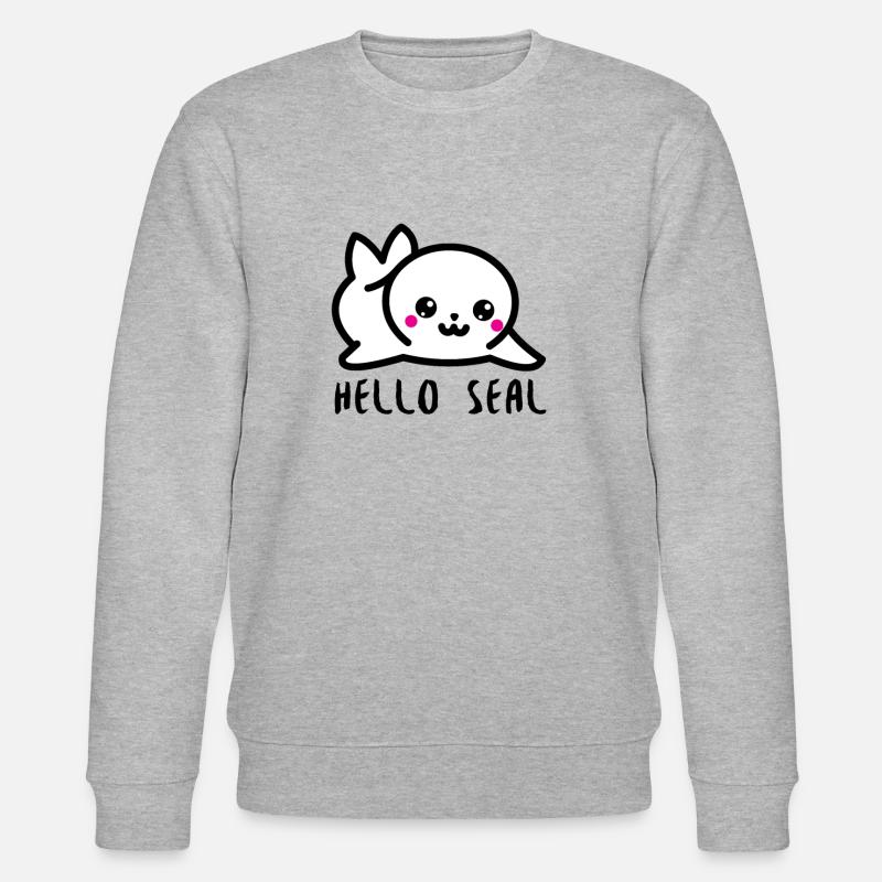 Hello Seal - Stanley/Stella Unisex Bio-Sweatshirt CHANGER  - Grau meliert