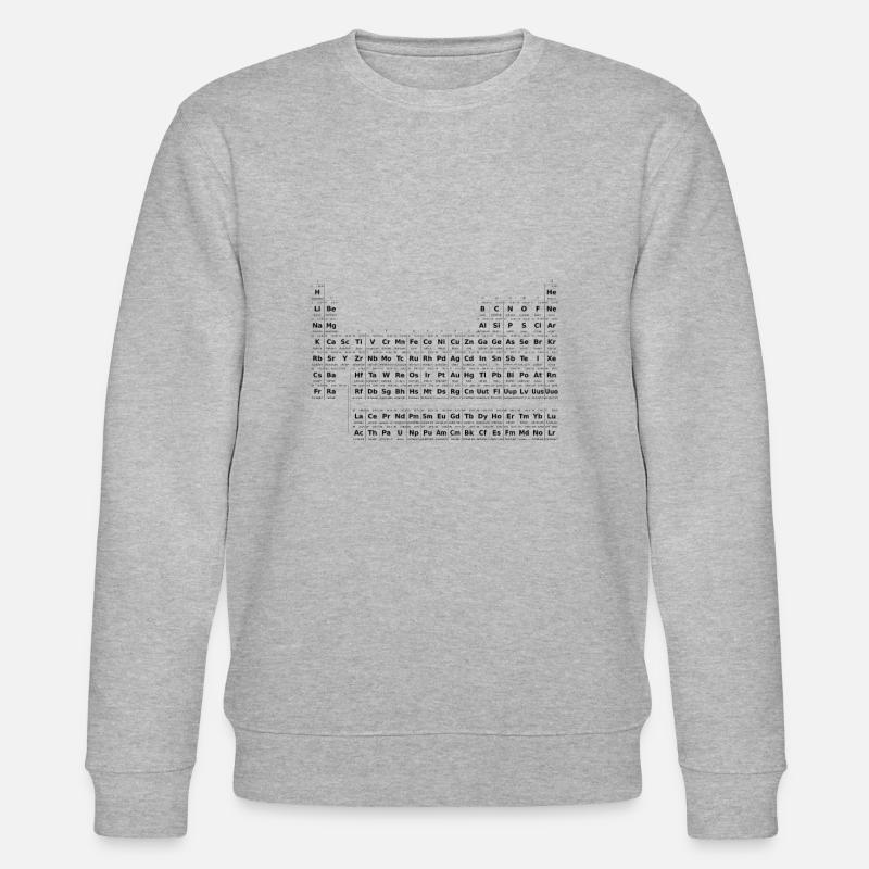 periodic table - Stanley/Stella CHANGER Unisex Organic Sweatshirt - heather grey