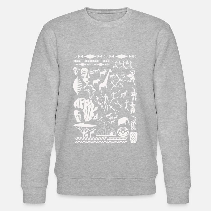 Afrika-Geist - Stanley/Stella Unisex Bio-Sweatshirt CHANGER  - Grau meliert