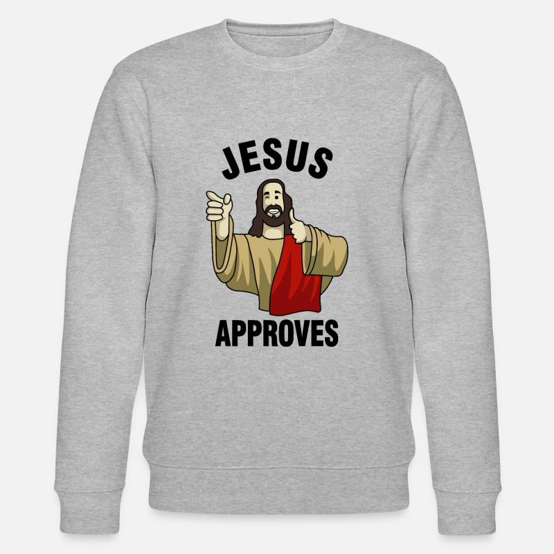 Buddy Christ - Stanley/Stella Unisex Bio-Sweatshirt CHANGER  - Grau meliert