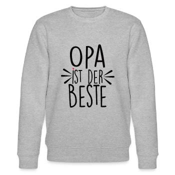 Opa Ist Der Beste - Stanley/Stella Unisex Bio-Sweatshirt CHANGER  - Grau meliert - Vorne - Nik (191cm) & Marisol (170cm)