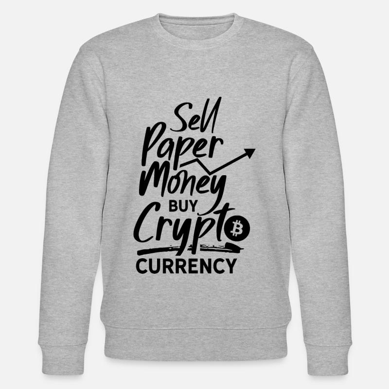Cryptocurrency Crypto Crypto Trader Cryptocurrency - Stanley/Stella CHANGER Unisex Organic Sweatshirt - heather grey