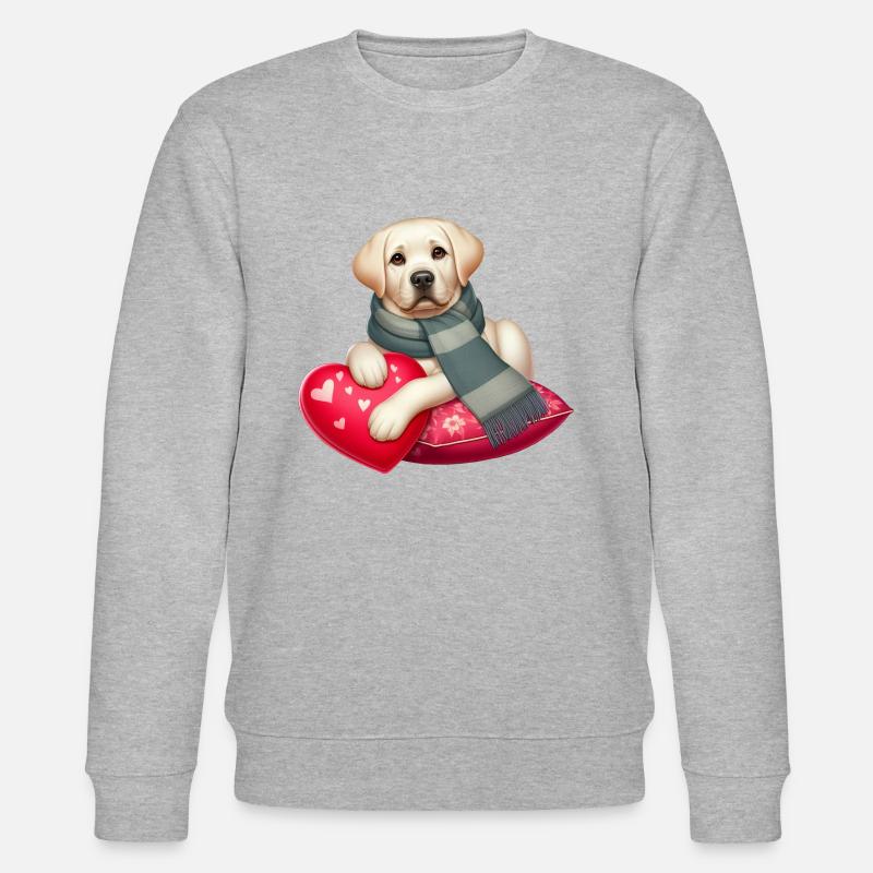 Labrador Retriever Das Modell - Stanley/Stella Unisex Bio-Sweatshirt CHANGER  - Grau meliert