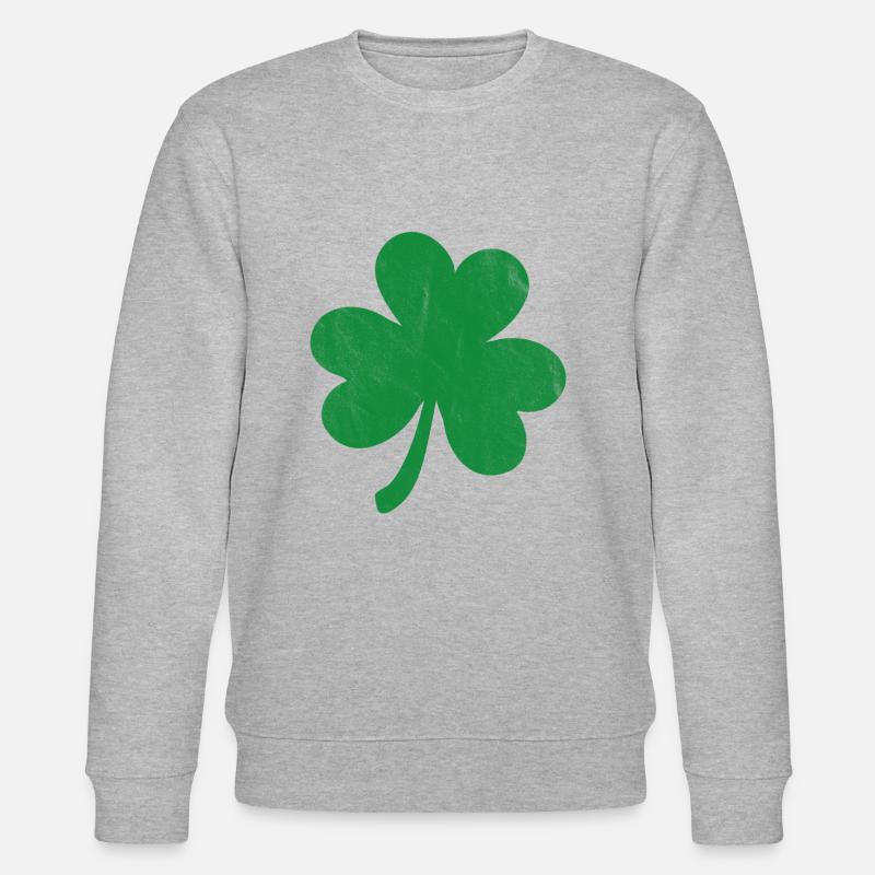 Shamrock - Saint-Patrick - Sweat bio CHANGER Stanley/Stella Unisexe - gris chiné