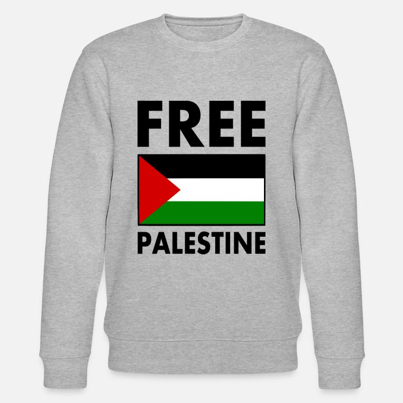 Free palestine - Stanley/Stella Unisex Bio-Sweatshirt CHANGER  - Grau meliert