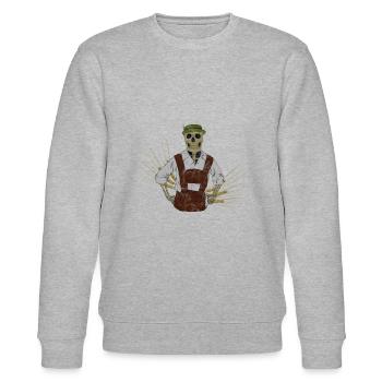Tracht Skelett - Stanley/Stella Unisex Bio-Sweatshirt CHANGER  - Grau meliert - Vorne - Nik (191cm) & Marisol (170cm)