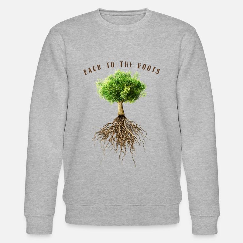 BACK TO THE ROOTS TREE - Stanley/Stella Unisex Bio-Sweatshirt CHANGER  - Grau meliert