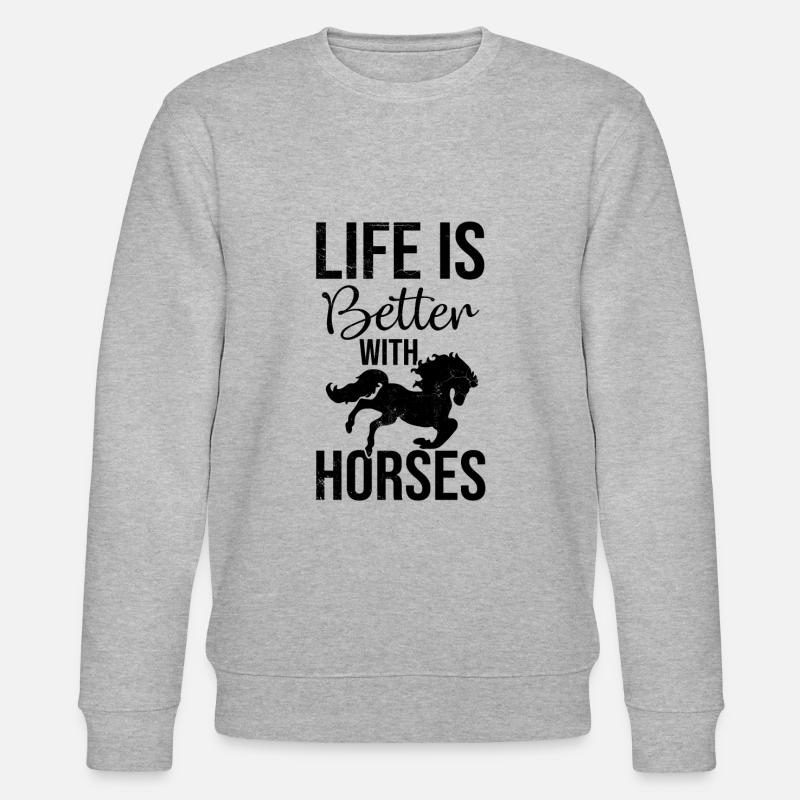 chevaux - Sweat bio CHANGER Stanley/Stella Unisexe - gris chiné