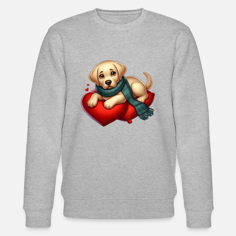 Labradoe Retriever Welpe - Stanley/Stella Unisex Bio-Sweatshirt CHANGER - Grau meliert