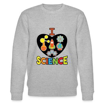 Wissenschaft, Informatik, Mathe, Biologie, Chemie - Stanley/Stella Unisex Bio-Sweatshirt CHANGER  - Grau meliert - Vorne - Nik (191cm) & Marisol (170cm)