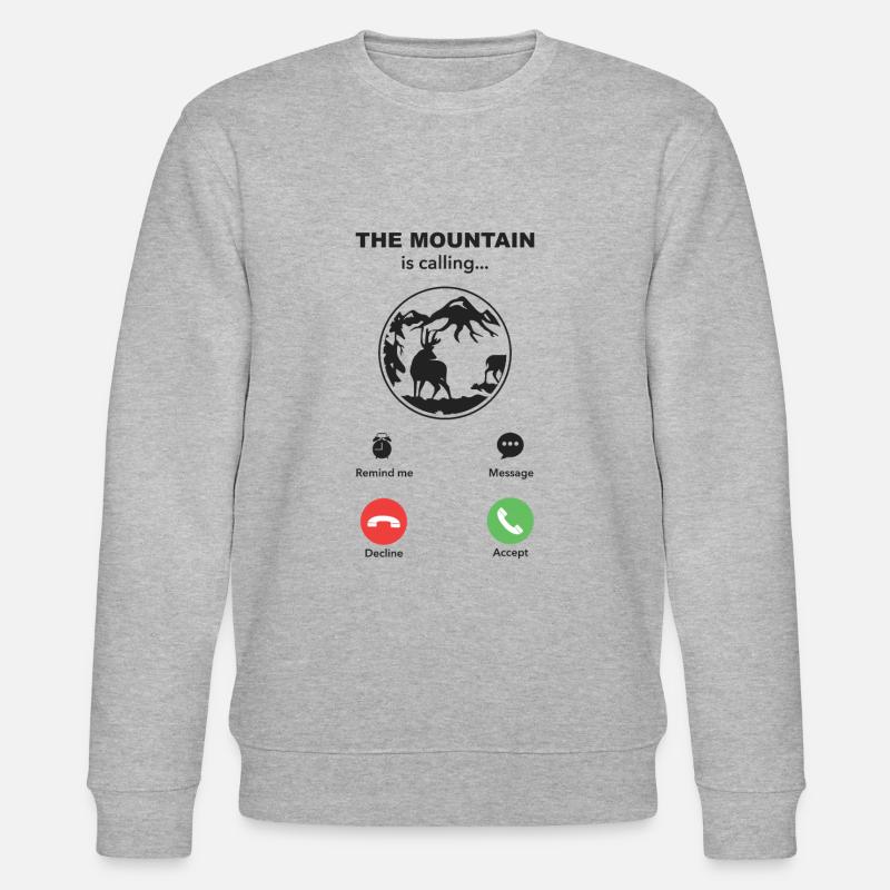 the mountain is calling - Stanley/Stella CHANGER Unisex Organic Sweatshirt - heather grey