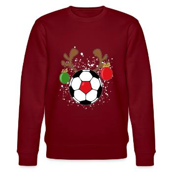 Cadeau de football de Noël bois de la veille de Noël - Sweat bio CHANGER Stanley/Stella Unisexe - bordeaux - Devant - Nik (191cm) & Marisol (170cm)