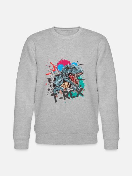 T-Rex - Stanley/Stella CHANGER Unisex Organic Sweatshirt - heather grey