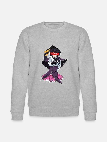 Senpai Anime - Stanley/Stella CHANGER Unisex Organic Sweatshirt - heather grey