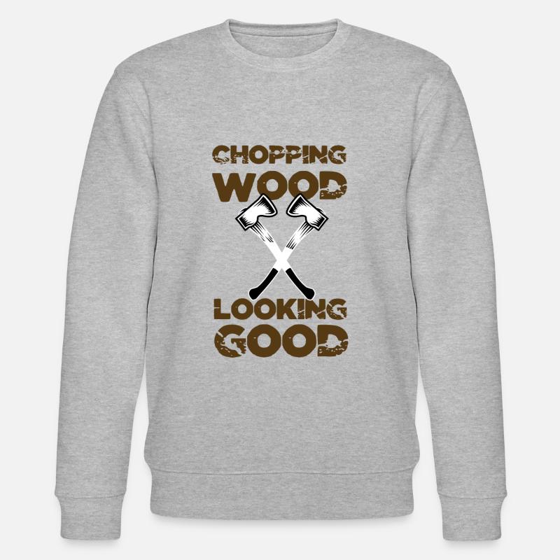 Couper un bûcheron en bois - Sweat bio CHANGER Stanley/Stella Unisexe - gris chiné