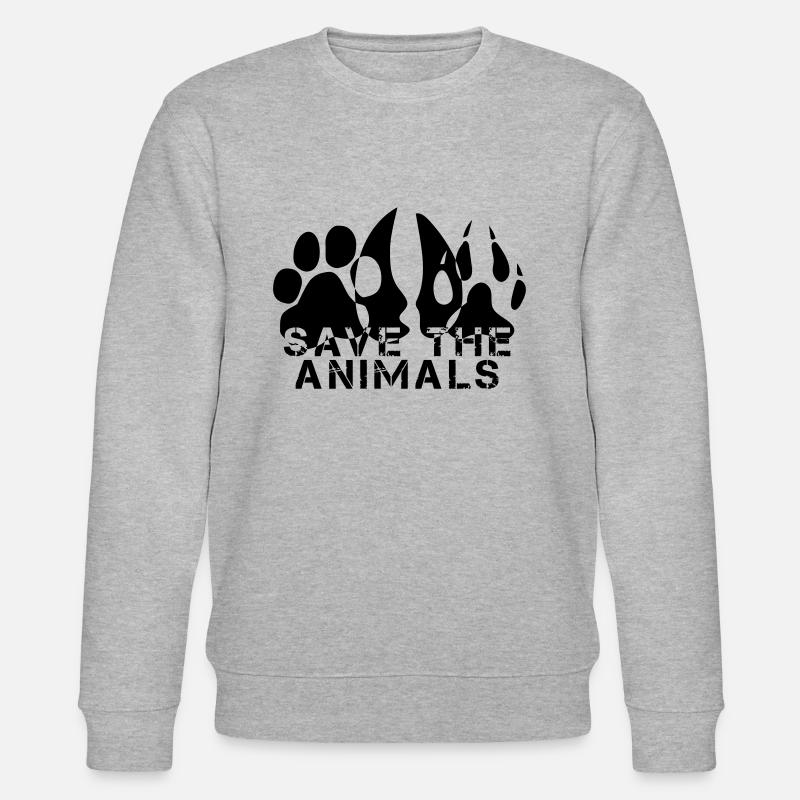 SAVE THE ANIMALS - Stanley/Stella Unisex Bio-Sweatshirt CHANGER  - Grau meliert