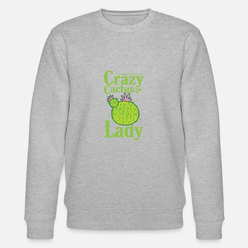 Plante de dame cactus folle - Sweat bio CHANGER Stanley/Stella Unisexe - gris chiné