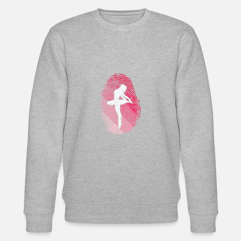 Fingerabdruck Ballet tanzen - Stanley/Stella Unisex Bio-Sweatshirt CHANGER  - Grau meliert