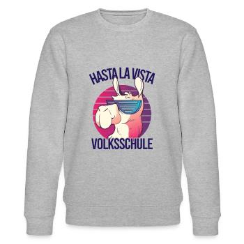 Hasta La Vista Volksschule - Stanley/Stella Unisex Bio-Sweatshirt CHANGER  - Grau meliert - Vorne - Nik (191cm) & Marisol (170cm)