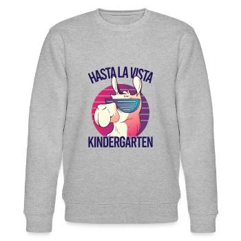 Kindergarten Geschafft Einschulung Kita Abgänger - Stanley/Stella Unisex Bio-Sweatshirt CHANGER  - Grau meliert - Vorne - Nik (191cm) & Marisol (170cm)