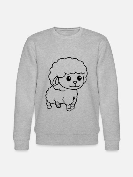 Schaf Comic Tier - Stanley/Stella Unisex Bio-Sweatshirt CHANGER - Grau meliert