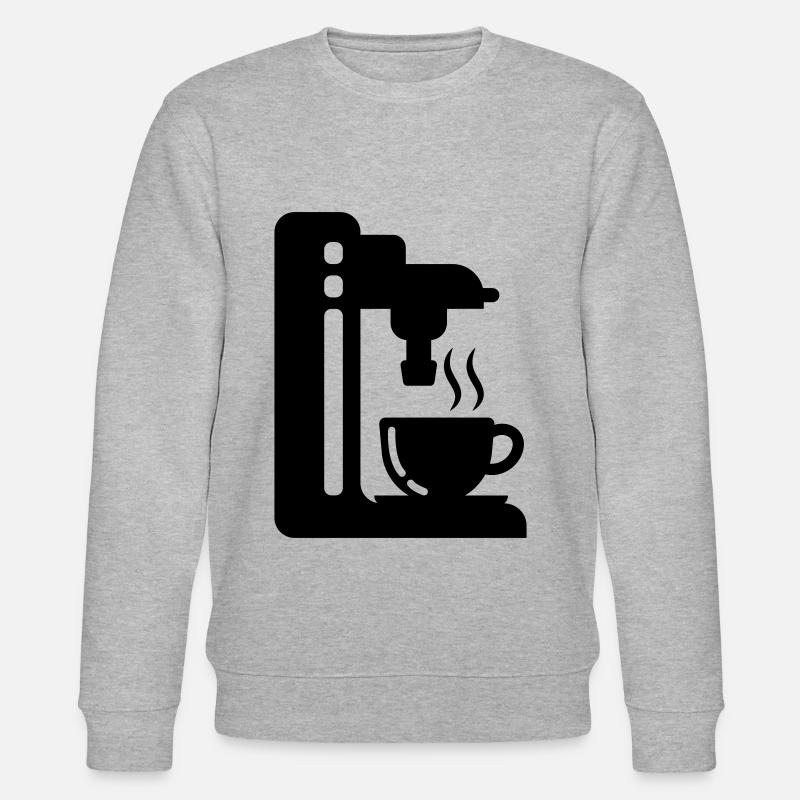 Kaffeemaschine Symbol - Stanley/Stella Unisex Bio-Sweatshirt CHANGER  - Grau meliert