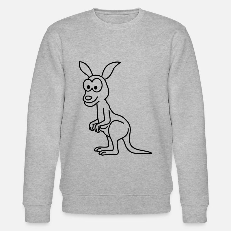 Kangaroo Comic - Stanley/Stella Unisex Bio-Sweatshirt CHANGER  - Grau meliert