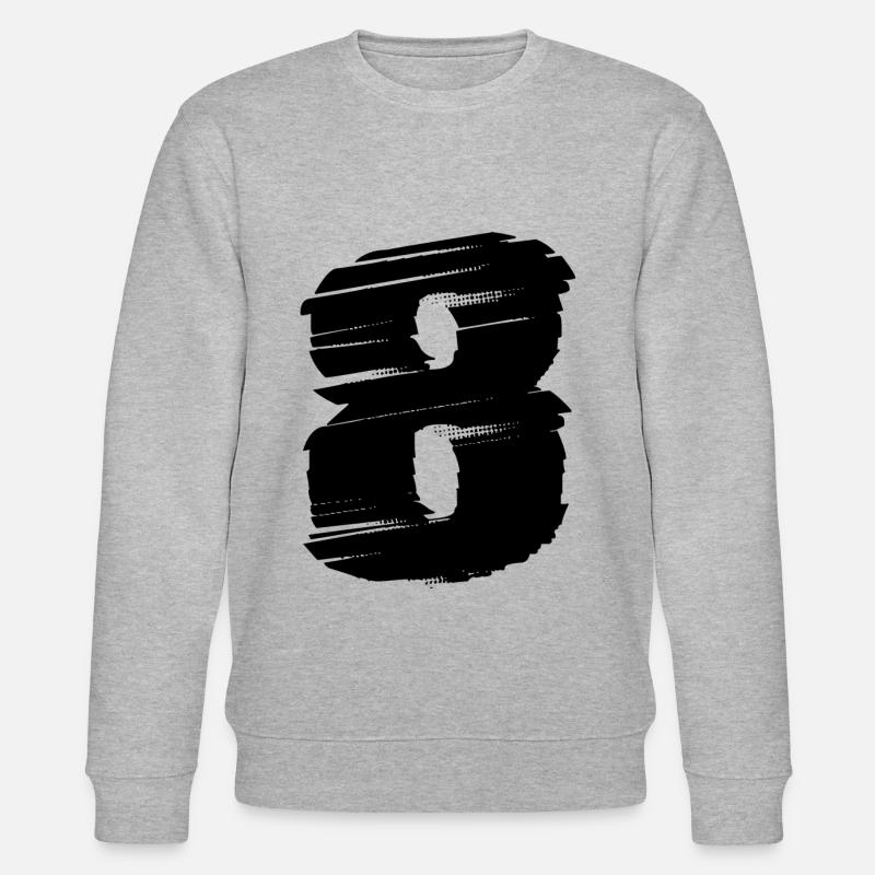 8 Maillot numéro - Sweat bio CHANGER Stanley/Stella Unisexe - gris chiné