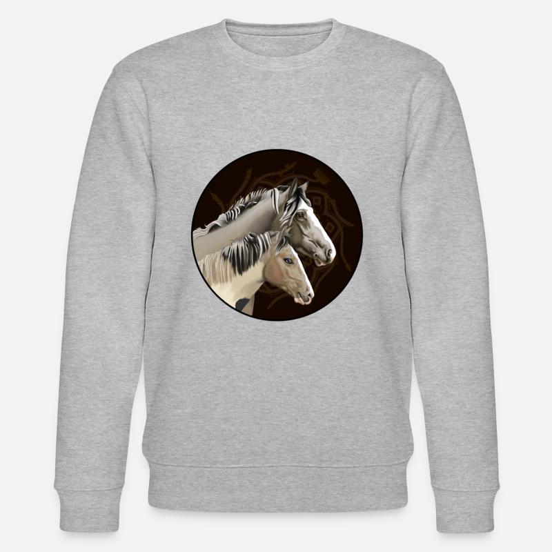 Graue Pferde/Cheval gris - Sweat bio CHANGER Stanley/Stella Unisexe - gris chiné