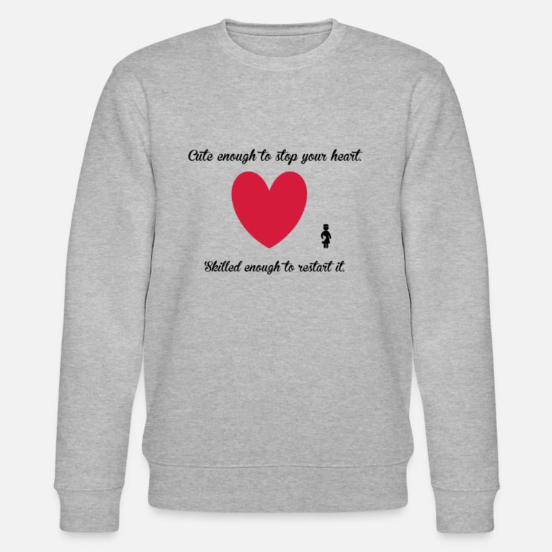 Nurse - Stanley/Stella Unisex Bio-Sweatshirt CHANGER  - Grau meliert