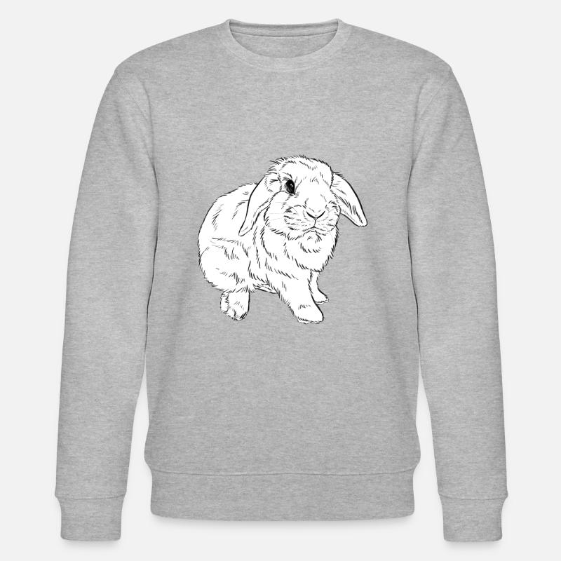 Widder Lop Kaninchen - Stanley/Stella Unisex Bio-Sweatshirt CHANGER - Grau meliert