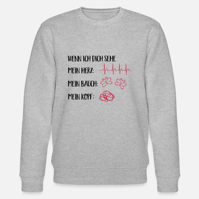 verliebt - Stanley/Stella Unisex Bio-Sweatshirt CHANGER  - Grau meliert