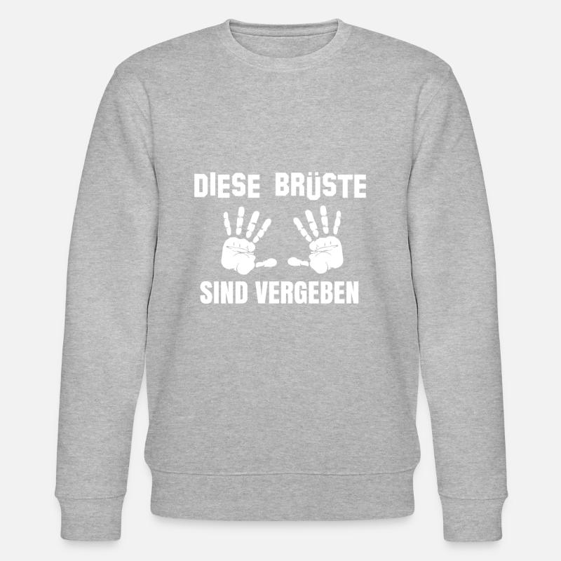 Diese Brüste Sind Vergeben - Stanley/Stella Unisex Bio-Sweatshirt CHANGER  - Grau meliert